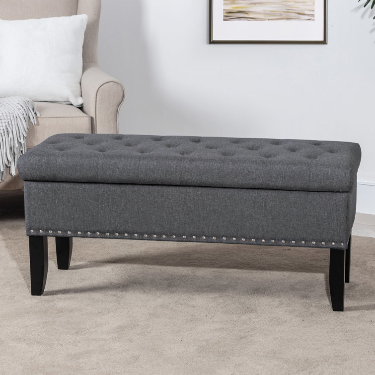 Red Barrel Studio® Upholstered Flip Top Storage Bench & Reviews Wayfair